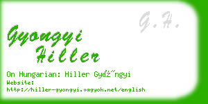 gyongyi hiller business card